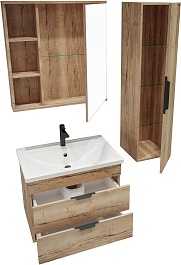 Grossman Мебель для ванной Форта 70 подвесная дуб галифакс – фотография-3